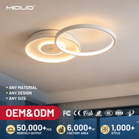 Plafonniers LED intelligents ronds pour chambre à coucher, couloir et balcon, style nordique, à montage en surface