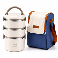 Boîte à lunch isotherme en acier inoxydable 304, compatible micro-ondes, pour les employés de bureau, les étudiants et autres, compartiments portables, cadeau créatif