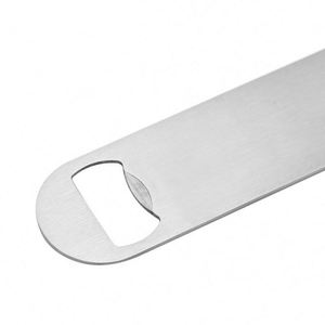 Custom Logo Brand Bar Stainless Steel Opener Bar Blade Silver Rose Black Blank <b>Flat</b> <b>Battery</b> Powered Eco-Friendly Beer Opener - Product Image 4