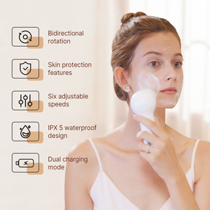 TOUCHBeauty Đa Chức Năng 3 Trong 1 Không Thấm Nước Facial <span class=keywords><strong>Cleansing</strong></span> Cọ Sonic Rung Điện Facial Cọ Than Tắm Bàn Chải - Product Image 2