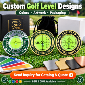 Personalized Golf Green Reader Bubble Level Metal Putting Alignment Tool Custom Logo Bulk Manufacturer Factory Direct for Brands - Product Image 6