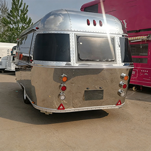 รถขายอาหารอเนกประสงค์สแตนเลสและอะลูมิเนียม รุ่นขายดีปี 2025 พร้อมเตาอบพิซซ่าและสถานีขนมหวานสำหรับขายขนมขบเคี้ยวและมันฝรั่งทอด - Product Image 3