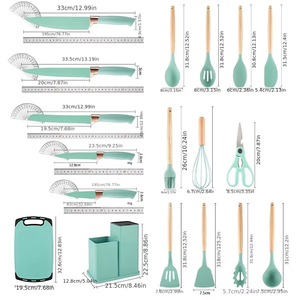 <strong>Kitchen</strong> Cooking Set Kitchenware Silicone Cooking Utensils Food Grade Silicone Fruit Knife Chef Knife Combination Set - Product Image 2
