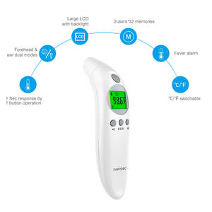 Thermomètre à pistolet infrarouge à affichage LCD électronique médical Termometro infrarouge <span class=keywords><strong>frontal</strong></span> sans mercure avec source d'alimentation électrique - Product Image 5
