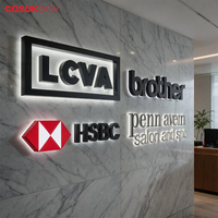 Lettres en relief rétroéclairées, logo lumineux 3D à LED pour mur de bâtiment, devanture de magasin