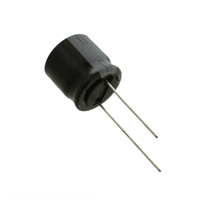 ตัวเก็บประจุแบบมีรูผ่าน47 uF 20% 200V ตัวเก็บประจุแบบ200BXF47M10X20รัศมี47 uF - Product Image 1