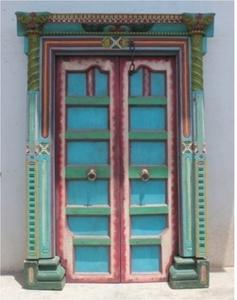 Puertas indias antiguas personalizadas, muebles de reproducción hechos a mano de madera recuperada Vintage para dormitorio, tamaño de forma personalizado - Product Image 5