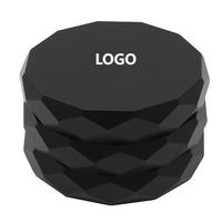 Logo personnalisé de haute qualité 4 couches en alliage d'aluminium en forme de diamant 63mm tabac fumée broyeur d'herbes broyeur en métal