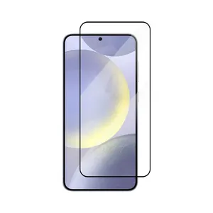 Para Samsung Galaxy S24 + Película protectora de vidrio templado para S23 Plus S22 Ultra S20 Película protectora de pantalla de impresión de seda de cubierta completa