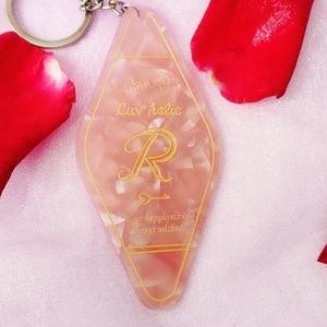 Axit axetic vỏ vòng chìa khóa đá cẩm thạch tinh tế motel Keychain, Số phòng khách sạn bất động sản Keychain túi quyến rũ Key tag quyến rũ treo - Product Image 5