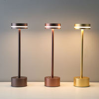 Lampe de table rechargeable à gradation tactile lampes de bureau à domicile sans fil portables lampes de table de bureau LED de restaurant de luxe moderne sans fil