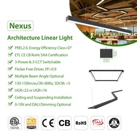 Lot de 4 luminaires LED encastrables, connectables, à intensité variable 0-10V, pour bureaux, grands commerces, hôtels, projets d'éclairage architectural