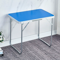 Table de camping pliante portable, table carrée simple pour l'extérieur, petite table domestique pour pique-nique, marché, ou ordinateur portable