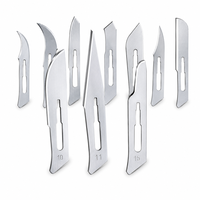 10 #   11 #   15 #   Lames de scalpel chirurgical en acier au carbone, couteau à graver et à découper, instruments chirurgicaux fabriqués en Chine