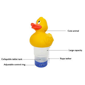 Accessoires de <span class=keywords><strong>piscine</strong></span> personnalisés Canard Flotteur de chlore Distributeurs de chlore flottants pour <span class=keywords><strong>piscine</strong></span> pour comprimés chimiques Convient aux onglets de 3" - Product Image 5