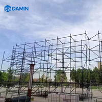 Estructura de escenario para eventos y conciertos al aire libre, con sistema de soporte de iluminación de aluminio y techo cuadrado con sistema de espigas, ligera, resistente y de alta capacidad de carga.