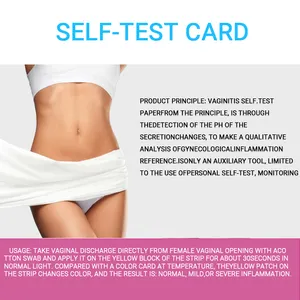 Carte d'auto-test bandelette de test d'équilibre du pH vaginal bandelette de test du pH vaginal pour femmes