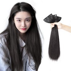 Capelli della sorella 12A grado 3P Set parte ricca pezzo di capelli 45cm onda naturale crespo dritto un donatore naturale capelli lisci colore nero - Product Image 1