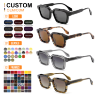 Nouvelles Lunettes de Soleil Transparentes CAT3 Luxe Street Wear Lentille TAC UV400 Logo Métal Personnalisé en Acétate