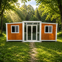 Maison préfabriquée en conteneur, structure en acier, conception modulaire pour projets de construction hors réseau, installation et utilisation professionnelle