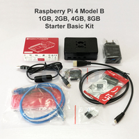 Kit de Démarrage Officiel Raspberry Pi 4 Modèle B 1Go/2Go/4Go/8Go RAM – Kit de Base pour Bureau avec Écran et Caméra