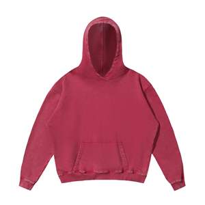 เสื้อฮู้ดดี้ทรงโอเวอร์ไซส์สไตล์วินเทจสตรีทแวร์ รุ่น KG420 ปักโลโก้ตามสั่ง ผ้าคอตตอน 100% หนา 420 แกรม ซับใน ล้างสีแบบ Acid Wash สำหรับฤดูใบไม้ร่วง - Product Image 6