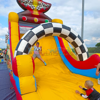 Pista de Obstáculos Inflable Gigante para Exteriores, Comercial, con Material de PVC, Capacidad de 1000 kg, Diseño Portátil para Adultos
