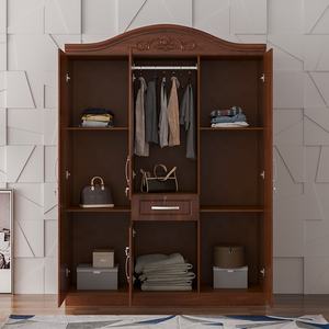 1500มิลลิเมตรไม้กล่องเก็บเฟอร์นิเจอร์3ประตูไม้ห้องนอนตู้เสื้อผ้าการออกแบบขนาดใหญ่ห้องนอนเฟอร์นิเจอร์ชุดการจัดเก็บ - Product Image 6