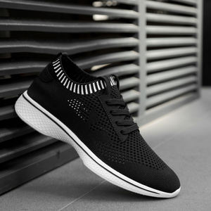 รองเท้าผ้าใบผู้ชายลำลอง ระบายอากาศได้ดี แบบสวม พื้นเรียบ เพิ่มความสูงแบบซ่อน สายรัดด้านหน้า เหมาะสำหรับเดินทางและฤดูร้อน - Product Image 4