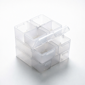 8-Compartment Pill Storage Case Clear <b>Plastic</b> Daily Skin Care Organizer For All Skin Types K-Beauty Formula - Product Image 1