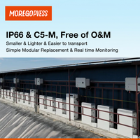 Sistema de Energía Solar Morego Completo de 250kw 1MW, Híbrido Conectado a la Red y Fuera de la Red, Inversor WiFi IP66, Batería Comercial, Solución de Almacenamiento de Energía