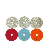 Pads de polissage diamantés à 3 étapes, grain moyen 1-3, pour granit, marbre et pierre, utilisation humide, en résine