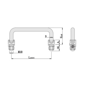 Industrial Equipment Handle Chrome Plated Folding Spring U Shape Round M10 A 5004M - Product Image 1