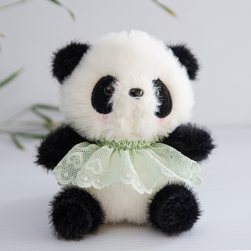 Ensemble de quatre pièces Panda Fairy Golden Lobster Buckle - Vert - 12 cm