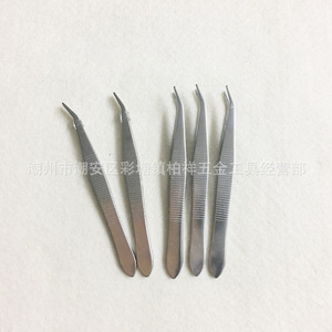 Pinzas pequeñas de acero inoxidable, punta curva de 8 cm, pinzas antideslizantes para bricolaje, micropinzas para suculentas, herramienta para pintura de diamantes. - Product Image 4