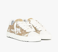Chaussures de sport pour homme à semelle épaisse, personnalisées en usine, style Paris, à lacets, peintes au pistolet, rétro, tendance américaine, en toile, décontractées