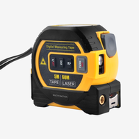 Mètre laser 3-en-1, télémètre laser numérique 5m/16ft avec écran LCD, étanche IP54, pour la construction et le bricolage
