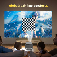 Nouveau projecteur LED intelligent P20 Android 13.0 WiFi 6 Full HD 1080P 4K avec mise au point automatique, portable, 350 lumens, haut-parleurs intégrés pour la maison