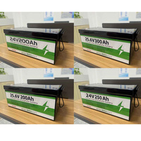بطارية ليثيوم فوسفات الحديد Sunkit SK-200A بجهد 24 فولت و25.6 فولت وسعة 100 أمبير و200 أمبير و250 أمبير، دورة عميقة، أكثر من 4000 دورة لنظام الطاقة الشمسية وتخزين الطاقة