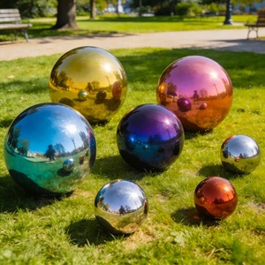 Esferas Huecas de Acero de Color Personalizado, Globo Azul de Acero Inoxidable, Bola Decorativa - Product Image 3