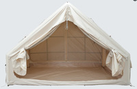 Tente de camping gonflable familiale 6-8 personnes en tissu Oxford/coton, 2 chambres, 1 salon, résistante aux UV, imperméable, quatre saisons