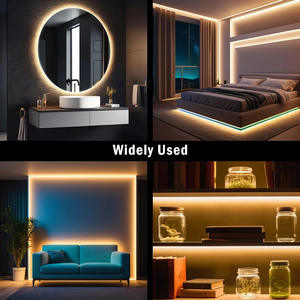 Tira de Iluminación LED para Techo, 220V, Alto Voltaje, para Sala de Estar, <span class=keywords><strong>Canal</strong></span> Empotrado COB 5050 SMD, Ultra Brillante, CRI90, Inteligente - Product Image 4