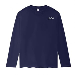 เสื้อยืดคอกลมแขนยาวผ้าฝ้าย 100% คุณภาพสูง 210GSM สำหรับผู้ชาย พิมพ์ลายได้ตามต้องการ แห้งเร็ว ระบายอากาศดี เสื้อยืดแบบยูนิเซ็กส์ - Product Image 3