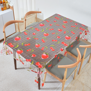 Cubierta de <span class=keywords><strong>mesa</strong></span> de comedor de protección <span class=keywords><strong>transparente</strong></span> gruesa de plástico PVC - Product Image 6