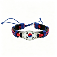 Bracelet tissé personnalisé avec le drapeau écossais, bracelet tressé réglable pour encourager lors des événements sportifs, cadeau pour les fêtes