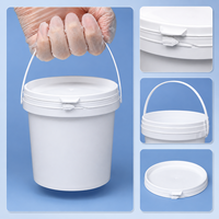 Seau en plastique de 0,5 L avec couvercle et poignée, fourni directement par le fabricant, en matériau de qualité alimentaire, hermétique, écologique, recyclable, antivol
