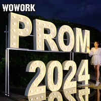 WOWORK Lettres lumineuses en néon 3D à illusion optique, miroir infini, abysses, lettres lumineuses pour décoration de mariage, anniversaire, cadeaux