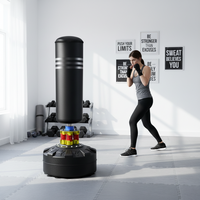 Sac de frappe de boxe à absorption des chocs élevée, sacs de sable de gym, sac de frappe lourd sur pied pour la réduction du stress et l'exercice