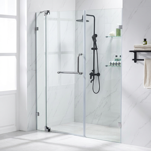 Cabina de <span class=keywords><strong>Ducha</strong></span> de Lujo con Cristal Templado de 10 mm, Rectangular, sin Marco, con Puerta Pivotante, Tamaño Personalizado - Product Image 1