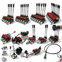 Katup Kontrol Tangan Hidrolik Multifungsi Forklift P40 3 Spool 6P40 untuk Traktor Kecil dan Loader